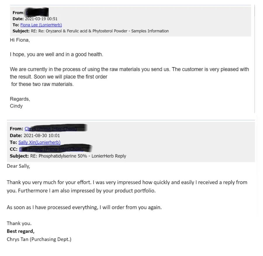 Favourable Comment from Clients Favourable Comment from Clients